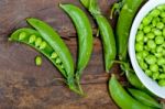 Hearthy Fresh Green Peas Stock Photo