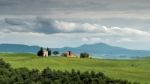 Chapel Of Vitaleta On The Crest Of A Hill In Val D'orcia Near Sa Stock Photo