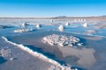 Salt Lake - Salar De Uyuni In Bolivia Stock Photo