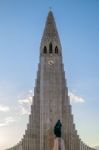 View Of The Hallgrimskirkja Church In Reykjavik Stock Photo