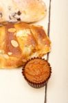 Sweet Bread Cake Selection Stock Photo