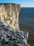 White Cliffs At Seaford Head Stock Photo