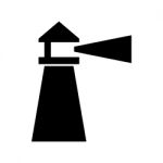 Lighthouse Symbol Icon  Illustration On White Backgr Stock Photo