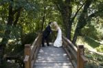 Love On The Bridge Stock Photo