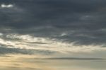 Beautiful Sunset Above The Evening Cloud Stock Photo