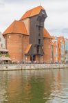 Gdansk Old Crane, Poland Stock Photo