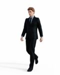 3d Rendering Of A Business Man Isolated Over White Background Stock Photo