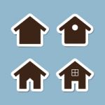 House Icon Set Stock Photo