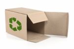 Recycled Paper Box Stock Photo