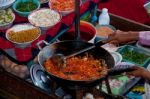 The Favorite Stir Fried Noodle Thai Style Is Name Pad Thai Stock Photo