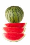 Watermelon On White Stock Photo