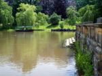 Boats On The Lake At Hever Castle Stock Photo