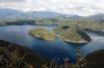 Clouds And Shadows On Lake Cuicocha Stock Photo