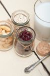 Healthy Breakfast Ingredients Stock Photo