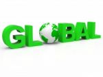 Globe Global Indicates Worldwide Corporate And Commerce Stock Photo