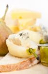 Cheese And Pears Stock Photo