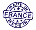 Made In France Stamp Stock Photo