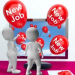 New Job Balloons Show Online Congratulations For New Jobs Stock Photo