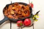 Fresh Seafoos Stew On An Iron Skillet Stock Photo