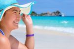 Happy Girl On The Beach At Thailand Stock Photo