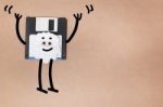 Animated Floppy Disk Concept Stock Photo