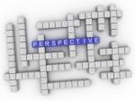 3d Imagen Perspective In Word Cloud Stock Photo