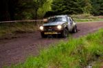 M. Conlon Driving Ford Escort Stock Photo