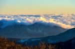 Sunrise At Deogyusan Mountains In Winter,south Korea Stock Photo