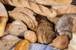 Fresh Assortment Of Baked Bread Varieties Stock Photo