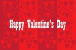 Happy Valentine's Day Greeting Card  Illustration Stock Photo