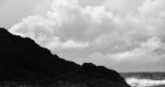 Pristine Beachfront At North Point, Moreton Island. Black And White Stock Photo