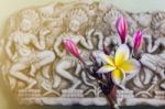 Beautiful Flower Plumeria Or Frangipani In Asia  Boutique Style Stock Photo