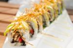 Japanese Sushi Rolls Maki Sushi Stock Photo