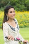 Portrait Beautiful Asian Girl Stock Photo