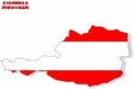 Austria Map Flag Stock Photo