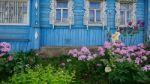 Old Wooden House In Russia Countryside Stock Photo