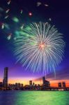 Seoul International Fireworks Festival In Korea Stock Photo