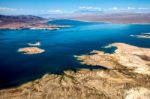 Aerial View Of Lake Mead Stock Photo