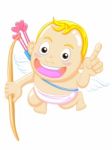 Cupid Kid With An Arrow Stock Photo