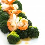 Shrimp Fried Broccoli Broccoli Stock Photo