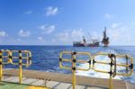 Tender Drilling Oil Rig Stock Photo