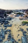 Coastline Area Of Sagres, Portugal Stock Photo