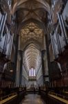 Interior View Of Salisbury Cathedral Stock Photo