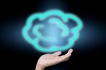 Hand with cloud computing concept Stock Photo