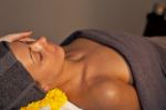 Facial Massage At Spa Salon Stock Photo