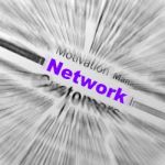 Network Sphere Definition Displays Global Communications And Onl Stock Photo