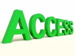 Access Word In Green Stock Photo