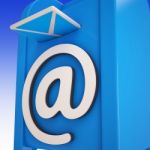 Email On Email Box Showing Delivered Mails Stock Photo