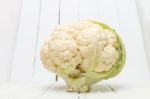 Cauliflower Vegetable Isolated On White Stock Photo