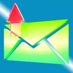 Envelope Symbol Shows Email Outbox Stock Photo